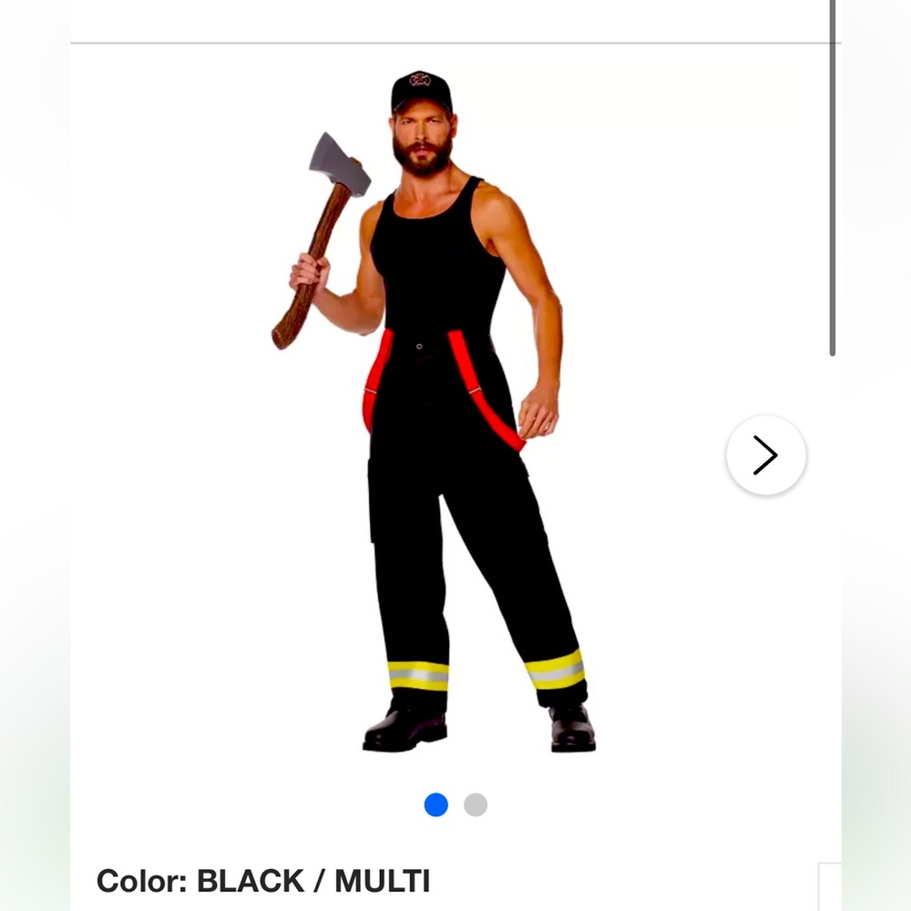 Fireman costume sz Medium brand new